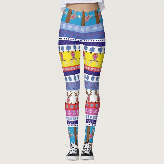 Leggings noël des rennes (Devant)