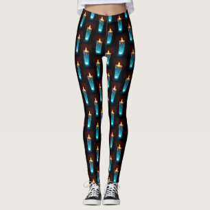 Leggings Noël Diwali Flames Funny Candle Motif