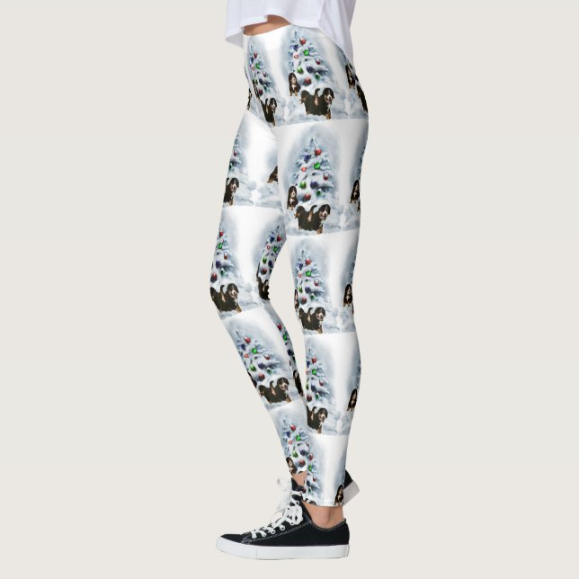 Leggings Noël du chien de montagne bernois (Gauche)