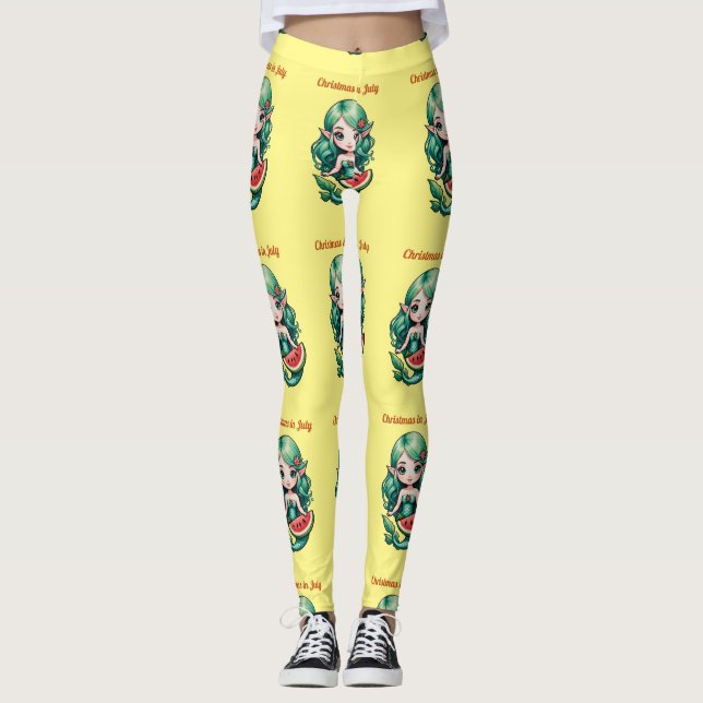 Leggings Noël en juillet Elf Mermaid Thunder_Cove (Devant)