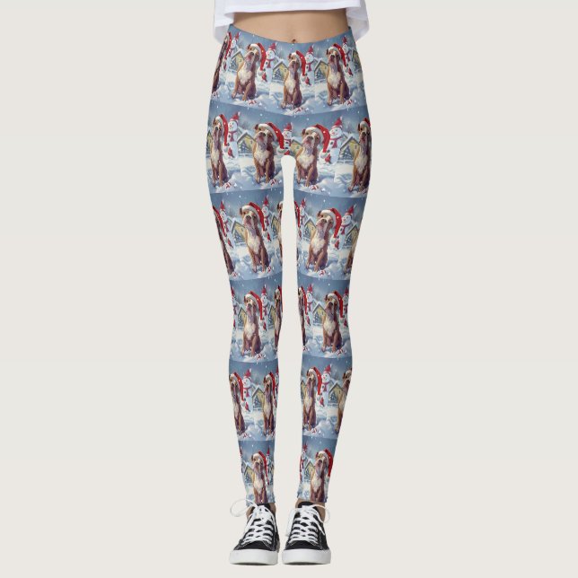 Leggings Noël en merveilleuse hivernale Staffordshire améri (Devant)