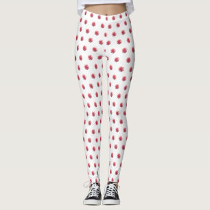 Leggings Noël Fête de la menthe poivrée tourbillon bonbon