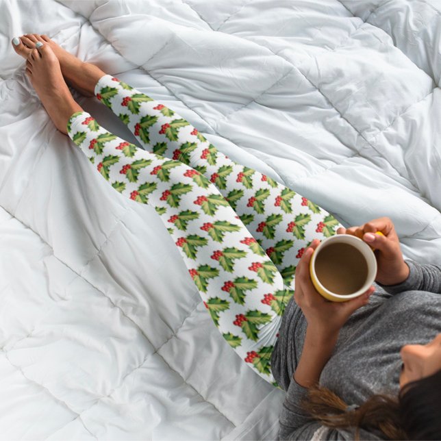 Leggings Noël Holly Feuilles & Berries (Créateur téléchargé)