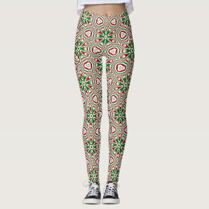 Leggings Noël Kaleidoscope Bohème Éclaté Trippy Funky
