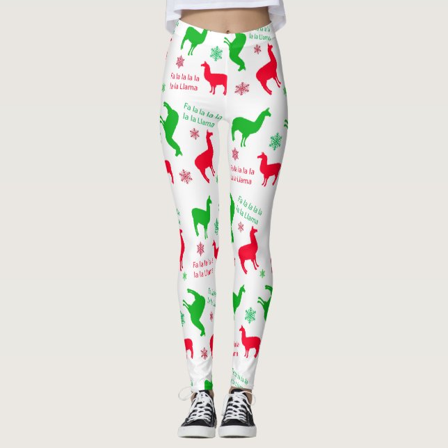 Leggings Noël Llama Fa la Llama (Devant)