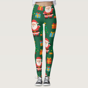 Leggings Noël Père Noël Drôle