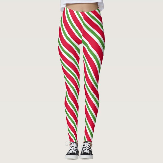 Leggings Noël rayé (Devant)