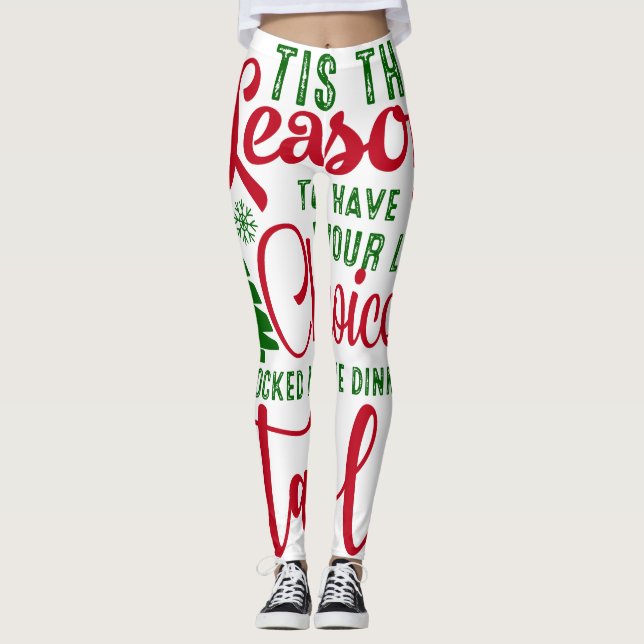 Leggings Noël saison de design de choix (Devant)