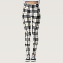 Noël Tartan Plaid Blanc, Noir & Or