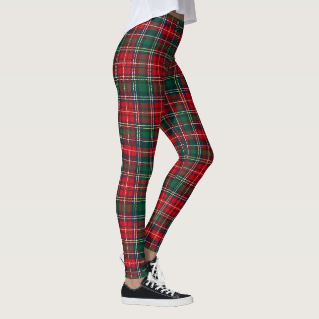 Leggings Noël Tartan Plaid Classique (Droite)