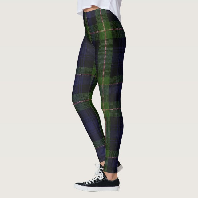 Leggings Noël Tartan Vert Bleu (Gauche)