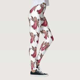 Leggings Noël vintage, Ange victorien Guardian