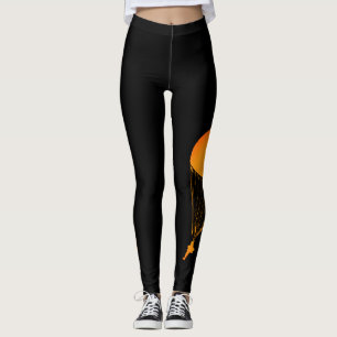 Leggings Noir aéroporté/orange de "Parachutiste" de guêtres