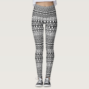 Leggings Noir aztèque de motif de l'influence RPT sur le