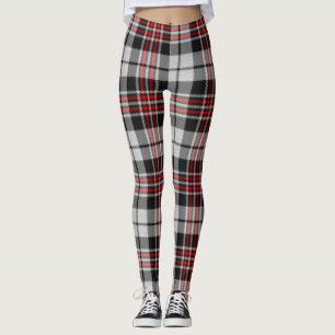Leggings Noir blanc et rouge plu