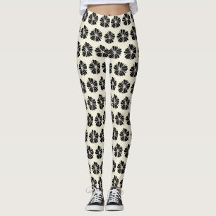 Leggings Noir et beige
