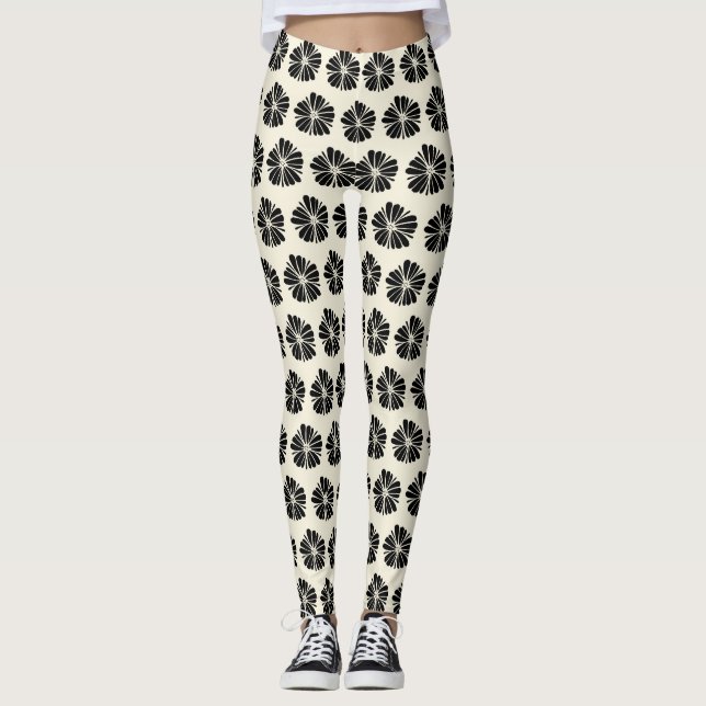 Leggings Noir et beige (Devant)