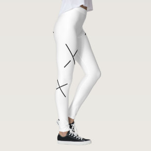 Leggings Noir et Blanc Minimal Créatif X Arts Urbains