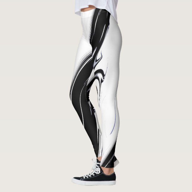 Leggings Noir et blanc moderne (Gauche)
