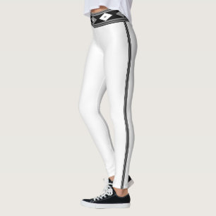 Leggings Noir et blanc rayé