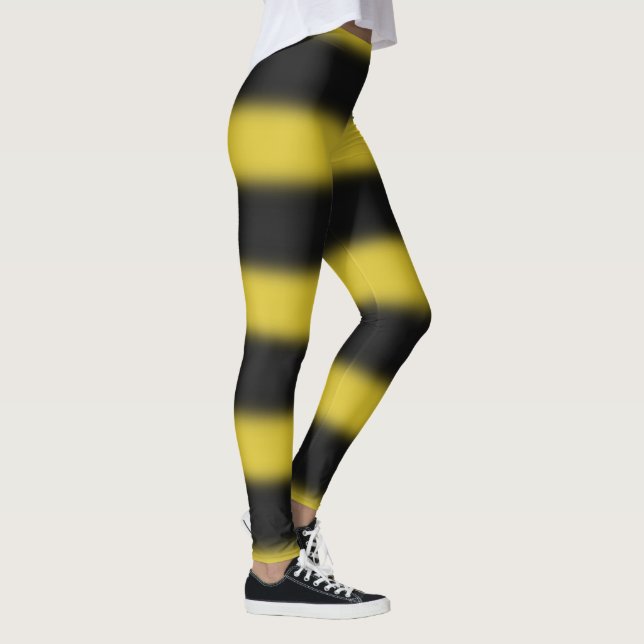 Leggings Noir et jaune Abeille-Comme des guêtres de motif (Droite)
