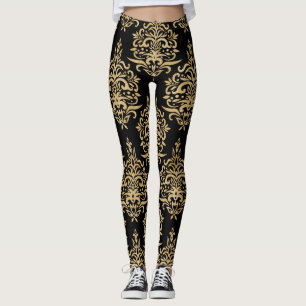 Leggings Noir et or Dressage Damask