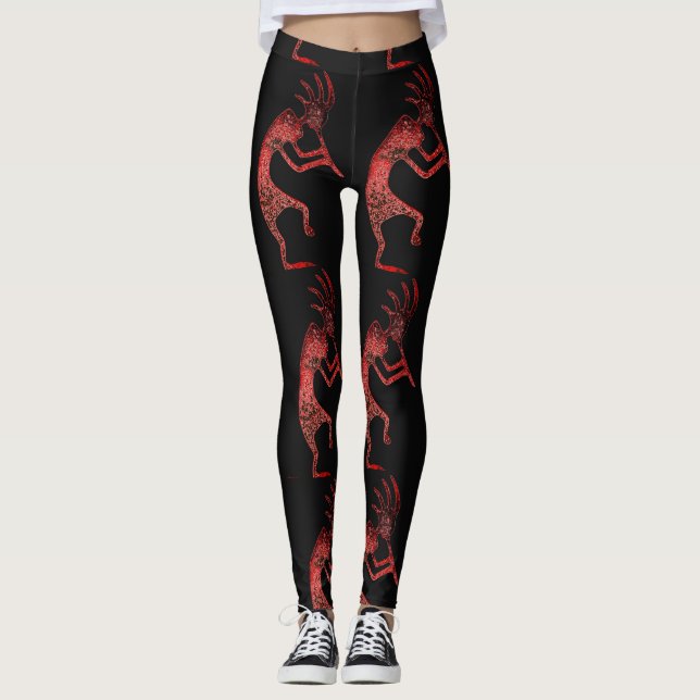 Leggings noir kokopelli (Devant)