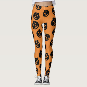 Leggings Noir/orange de guêtres de confettis de Jack