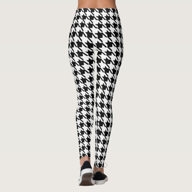 Leggings noir rétro Rockabilly à carreaux (Dos)