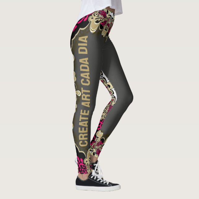 Leggings Noir rose (Droite)