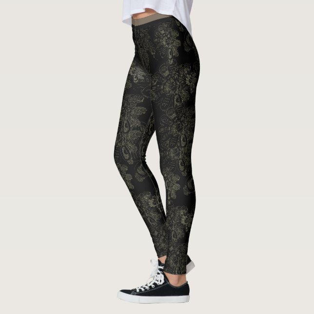 Leggings Noir sauvage de choses floral (Gauche)
