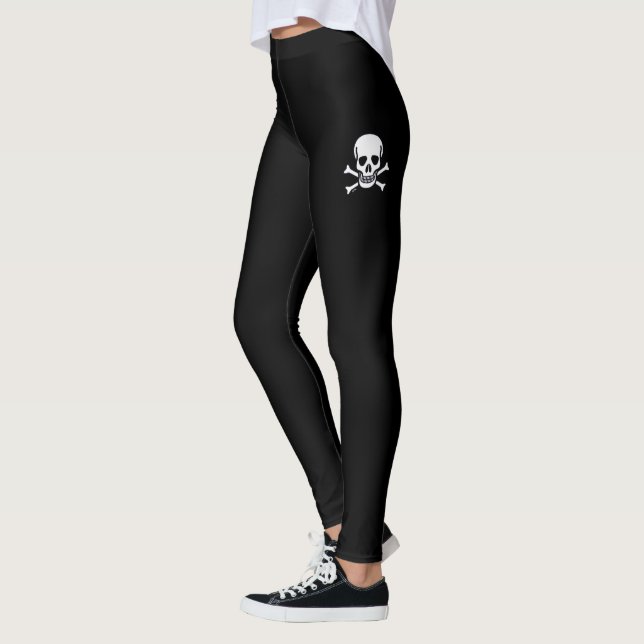 Leggings noirs Crâne et Os (Gauche)