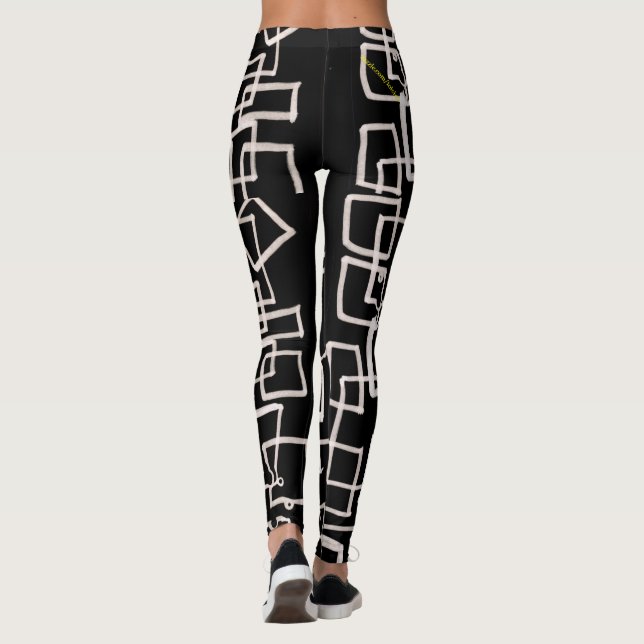Leggings noirs et blancs (Dos)