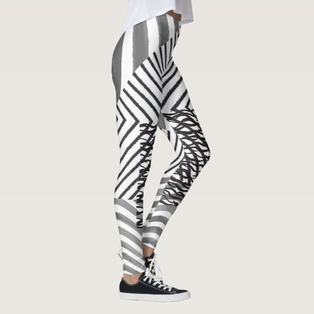 leggings noirs et blancs (Droite)