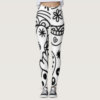 Leggings noirs et blancs Abstraits
