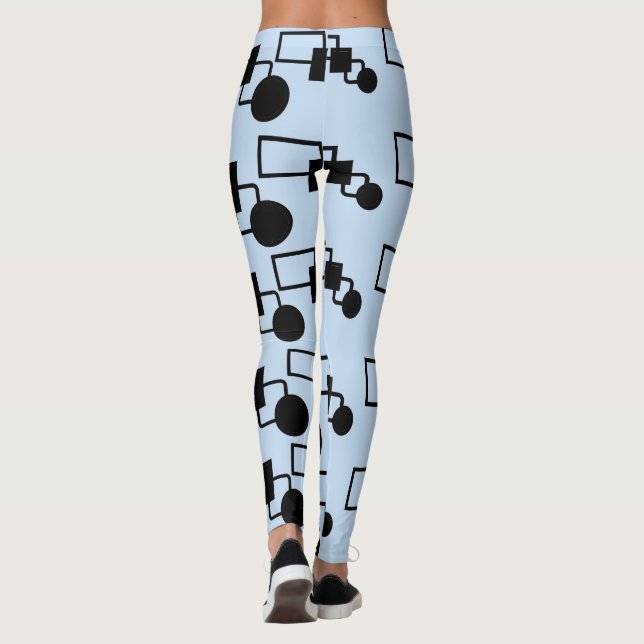Leggings noirs et bleus (Dos)