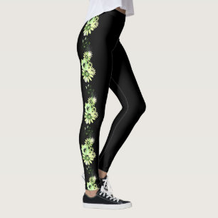 Leggings noirs floraux