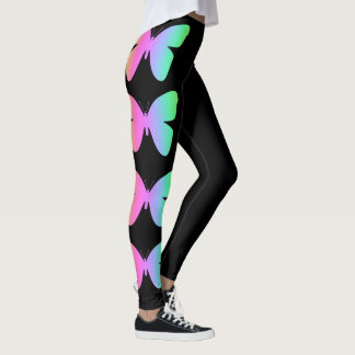 Leggings noirs papillon