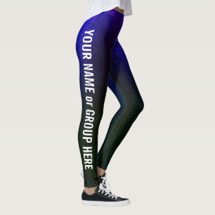 Leggings Nom de groupe personnalisé et légendes de texte 