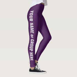 Leggings Nom de groupe personnalisé et texte Légères lé