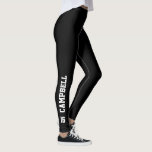 Leggings Nom de l'équipe sportive couleur personnalisée<br><div class="desc">Conception d'équipe sportive personnalisée cool. Ajoutez votre nom, votre numéro de maillot, votre nom d'équipe. Choisissez votre couleur de légèreté en cliquant sur "customisez-le", puis sur le petit goutteur oculaire. Besoin d'aide pour personnaliser cette conception ? Veuillez utiliser le bouton Contact ci-dessous et nous vous contacterons dans les 24 heures....</div>