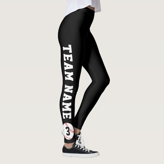 Leggings Nom et numéro de l'équipe personnalisée du ventila (Droite)