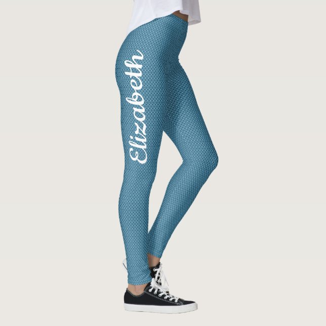 Leggings Nom personnalisable Texte Modèle Femmes Moderne (Droite)
