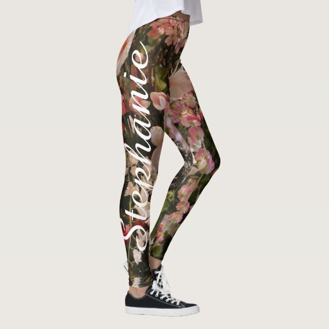 Leggings Nombreuses Fleurs Pastel Nom Chic Mode Yoga (Droite)