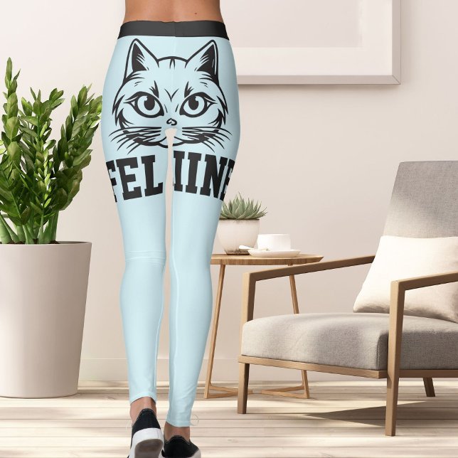 Leggings Noms personnalisés Bleu Gris Gris Gris Gris Cute C (Créateur téléchargé)