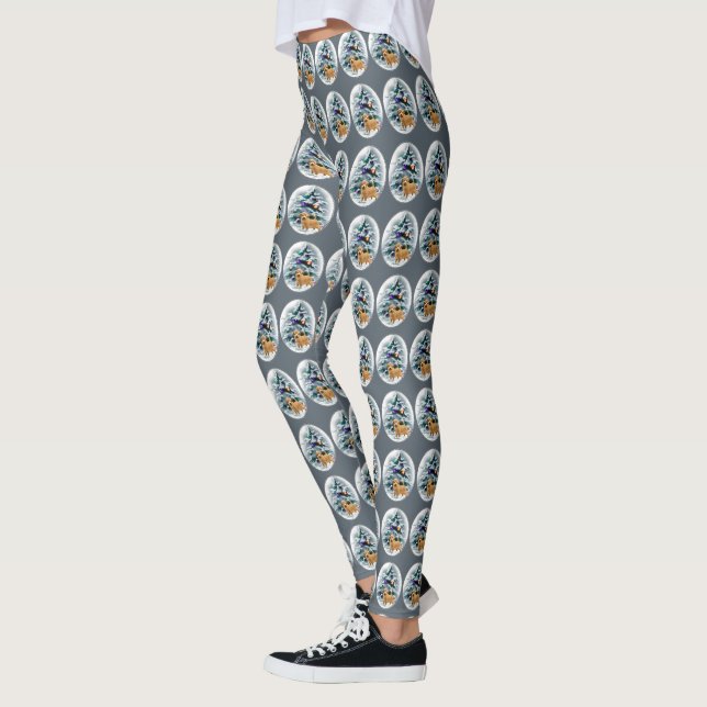 Leggings Norfolk Terrier Noël (Gauche)