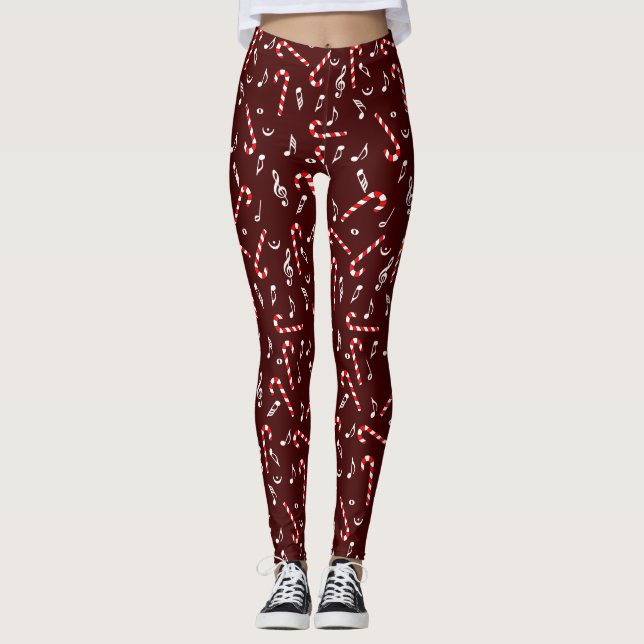 Leggings Notes de musique sucre de canne (Devant)