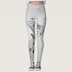 Leggings Notes de musique sur argent
