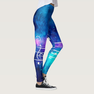 Leggings Notes musicales Espace extra-atmosphérique