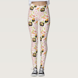 Leggings Nourriture japonaise : Motif 2 de sushi